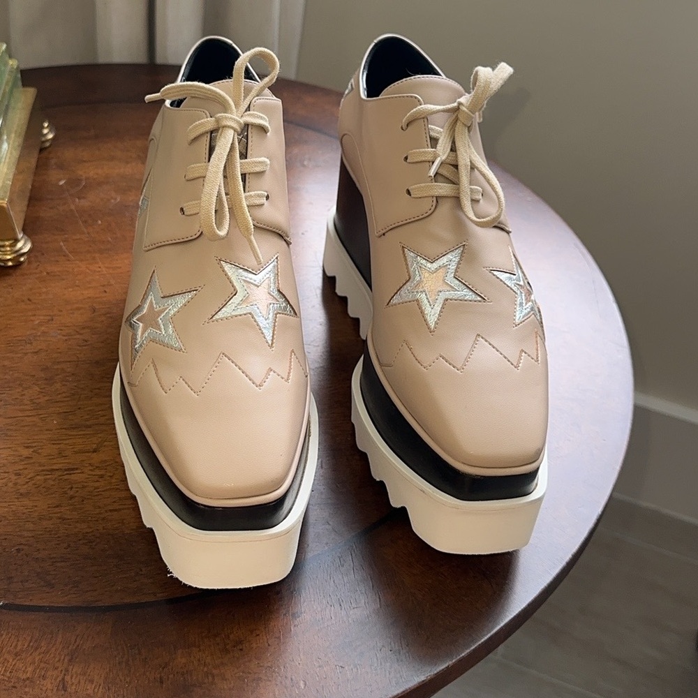 Like NEW - Stella McCartney Star Elyse Platform Oxfords - Picture 2 of 11